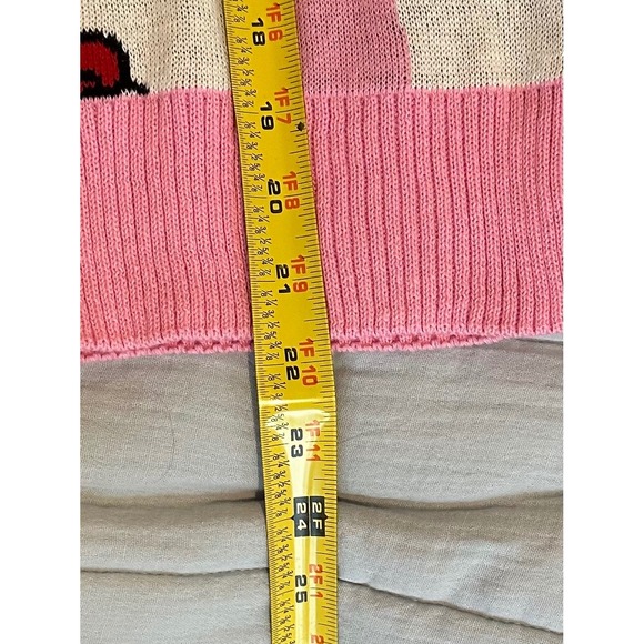 Hello Kitty Sanrio Pink Checkered sleeveless sweater vest size XSmall - Picture 8 of 9